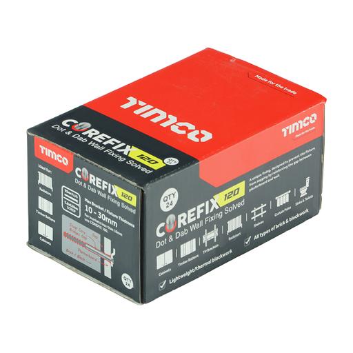 TIMCO Corefix 120 Dot & Dab Wall Fixing (5.0 x 120, Box of 24)