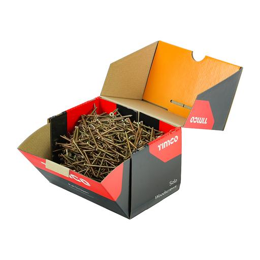 TIMCO Solo Chipboard & Woodscrews - Industry Pack - PZ - Double Countersunk - Yellow (4.0 x 60, Box of 1000)