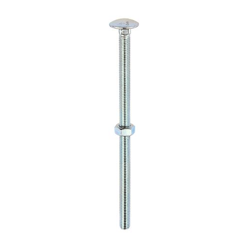 TIMCO Carriage Bolts & Hex Nuts - Zinc (M8 x 150, Box of 25)