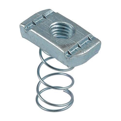 TIMCO Channel Nuts Long Spring - Zinc (M12, Box of 100)