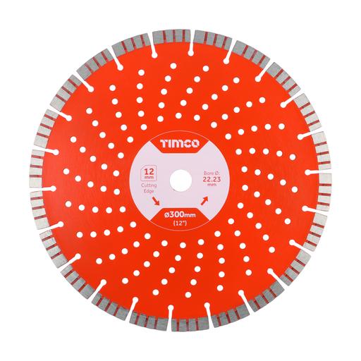 TIMCO Premium Diamond Blade - Turbo Segmented (300 x 22.2, Box of 1)