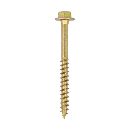 TIMCO Advanced Coach Screws - Hex Flange - Yellow (8.0 x 100, TIMbag of 40)