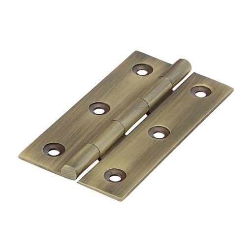 TIMCO Solid Drawn Hinge - Solid Brass - Antique Brass (75 x 40, Bag of 1)