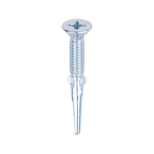 TIMCO Metal Construction Timber To Heavy Section Screws - Countersunk - Wing-Tip - Self-Drilling - Zinc (5.5 x 45, Box of 200)