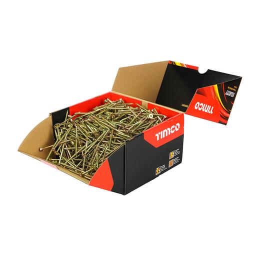 TIMCO Velocity Premium Multi-Use Screws - PZ - Double Countersunk - Yellow (5.0 x 80, Box of 1000)