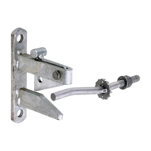 TIMCO Self Locking Gate Catch With Cranked Striker - Hot Dipped Galvanised (120mm, Plain Bag of 1)