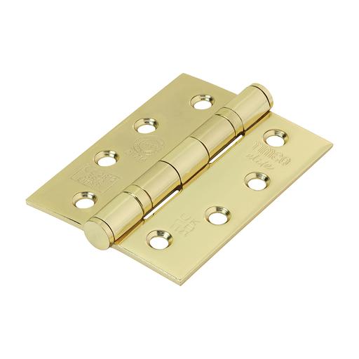 TIMCO Grade 13 Fire Door Hinges - Electro Brass Stainless Steel (101 x 76 x 3, Blister Pack of 1)
