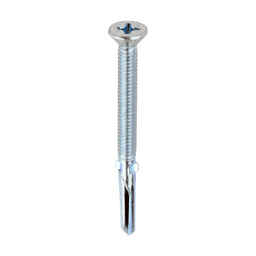 TIMCO Metal Construction Timber To Heavy Section Screws - Countersunk - Wing-Tip - Self-Drilling - Zinc (5.5 x 65, Box of 200)