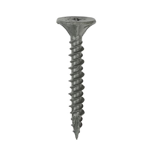 TIMCO Drywall Construction Timber Stud Cement Board Screws - PH - Countersunk Wafer - Twin-Cut - Exterior - Silver Organic (4.2 x 32, Box of 200)