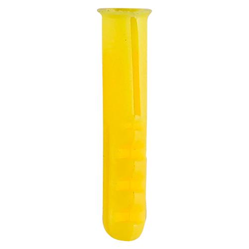 TIMCO Plastic Plugs - Yellow (25mm, Box of 100)