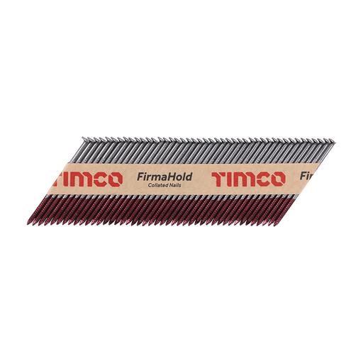 TIMCO Firmahold Collated Clipped Head Nails - Trade Pack - Ring Shank - Bright (2.8 x 63, Box of 3300)