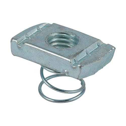 TIMCO Channel Nuts Short Spring - Zinc (M12, Box of 100)