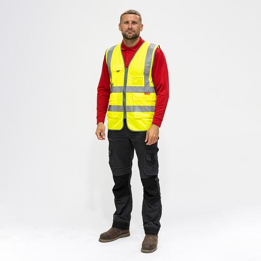 TIMCO Hi-Visibility Executive Vest - Yellow (Large, Bag of 1)