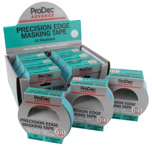 Precision Edge Masking Tape, UV Resistant, 48 mm, 50 m