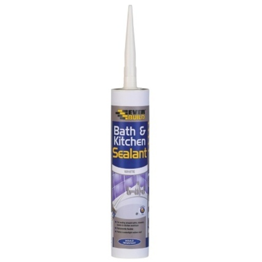 Everbuild Bath & Kitchen Sealant, White, 290 ml