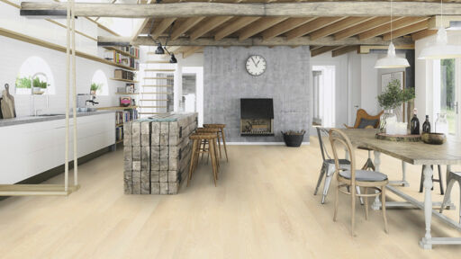 Boen Andante Ash Engineered Flooring, White Stained, Matt Lacquered, 138x14x2200mm