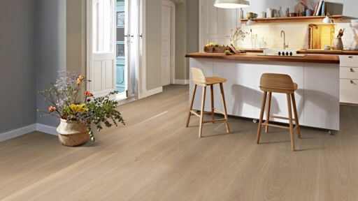 Boen Andante Oak Engineered Wood Flooring, White Brushed & Oiled, 209x14x2200mm