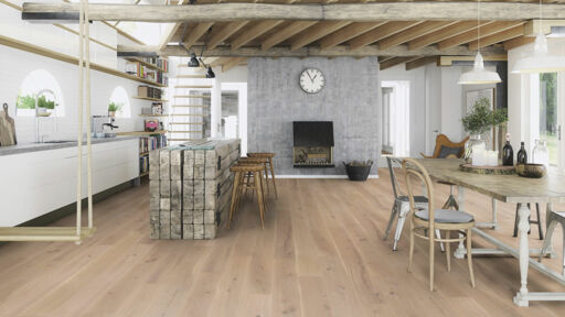 Boen Animoso Oak Engineered Flooring, White, Live Natural Oiled, 209x3x14mm