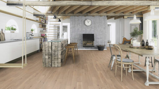 Boen Animoso Oak Engineered Flooring, White, Oiled, 138x3.5x14mm