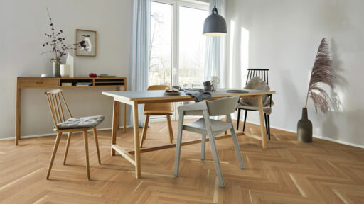 Boen Prestige Basic Oak 2 Layer Parquet Flooring, Matt Lacquered, 70x10x470mm