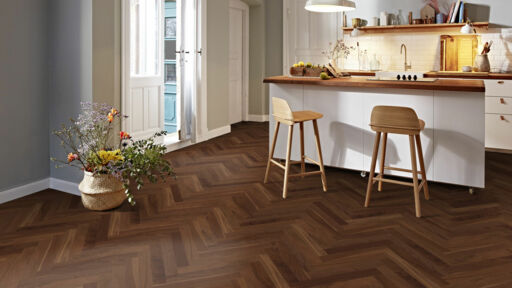 Boen Prestige American Walnut Engineered, Herringbone, Parquet Flooring, Natural Oiled, 70x10x470mm