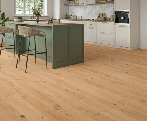 Calerune Engineered Oak Flooring, Natural, Brushed, Rustic, UV Oiled, 190x20x1900mm