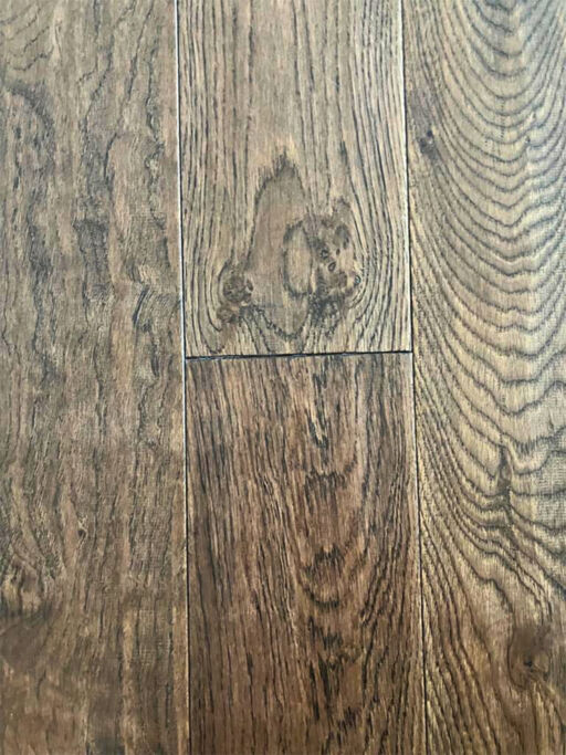 Chene Coffee Oak Solid  Flooring, Handscarped, 125x18 mm