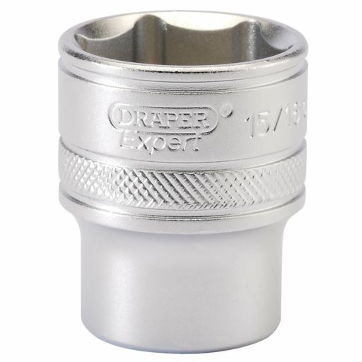 Draper 6 Point Imperial Socket, 1,2 Sq. Dr., 15,16