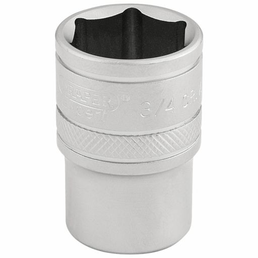 Draper 6 Point Imperial Socket, 1,2 Sq. Dr., 3,4