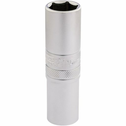 Draper 6 Point Metric Deep Socket, 1,2 Sq. Dr., 16mm