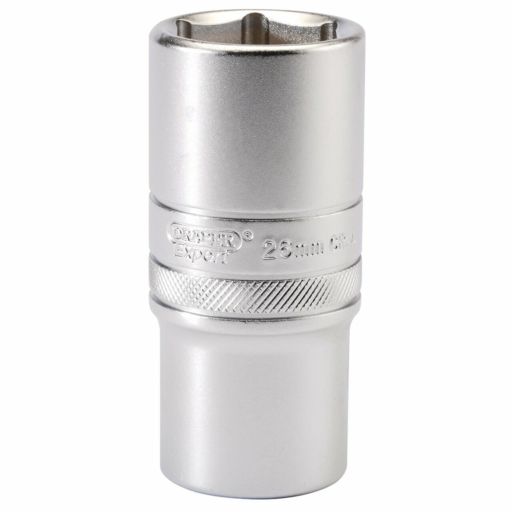 Draper 6 Point Metric Deep Socket, 1,2 Sq. Dr., 26mm