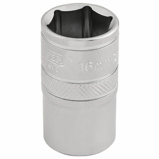 Draper 6 Point Metric Socket, 1,2 Sq. Dr., 16mm