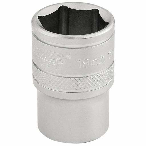 Draper 6 Point Metric Socket, 1,2 Sq. Dr., 19mm