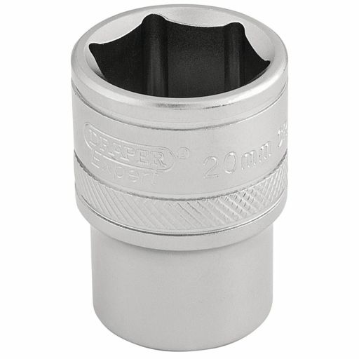 Draper 6 Point Metric Socket, 1,2 Sq. Dr., 20mm