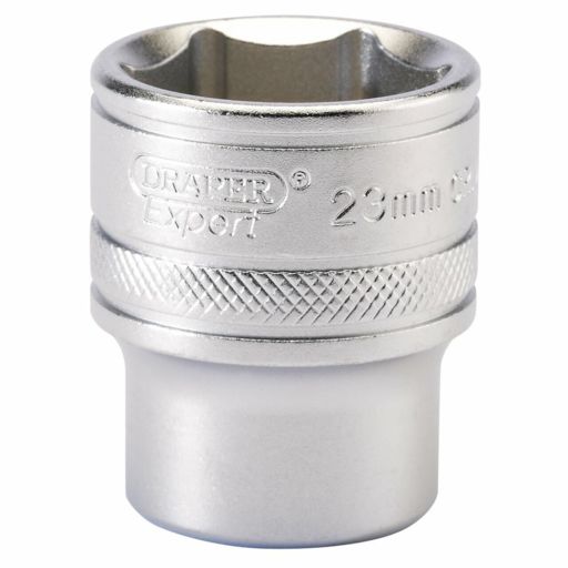 Draper 6 Point Metric Socket, 1,2 Sq. Dr., 23mm