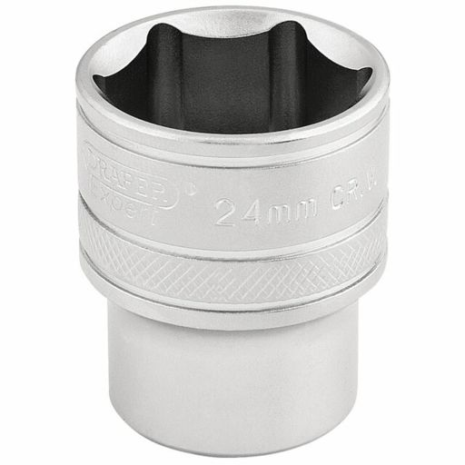 Draper 6 Point Metric Socket, 1,2 Sq. Dr., 24mm