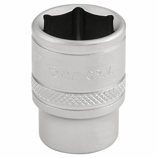 Draper 6 Point Metric Socket, 3,8 Sq. Dr., 15mm