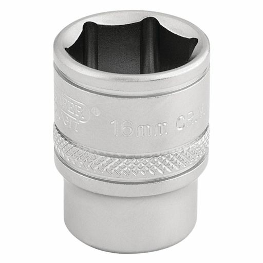 Draper 6 Point Metric Socket, 3,8 Sq. Dr., 16mm