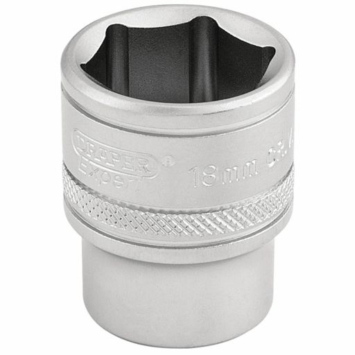 Draper 6 Point Metric Socket, 3,8 Sq. Dr., 18mm