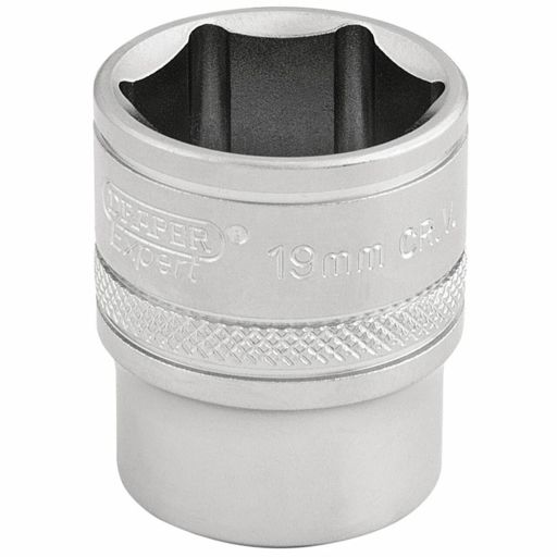 Draper 6 Point Metric Socket, 3,8 Sq. Dr., 19mm