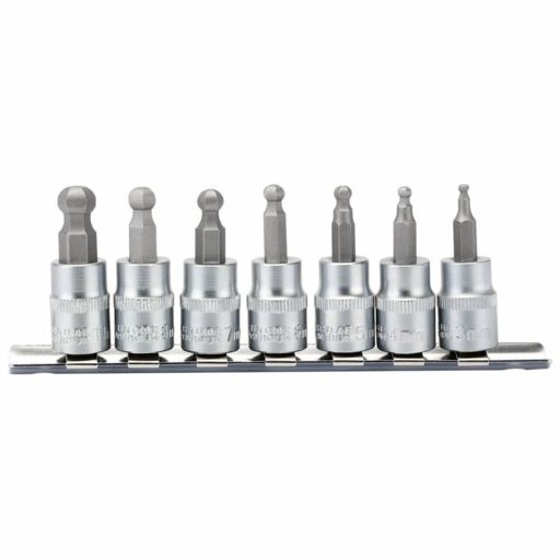 Draper Ball-end Hex. Socket Bit Set, 48mm (7 Piece)