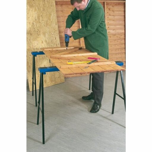 Draper Pair of Fold Down Trestles, 1000x800mm