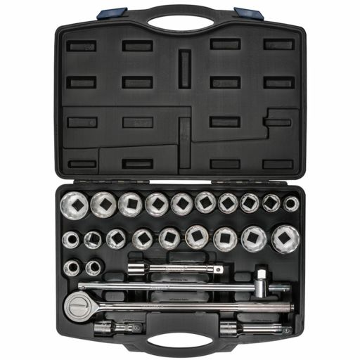Draper Combined MM AF Socket Set, 3,4 Sq. Dr., Chrome (26 Piece)