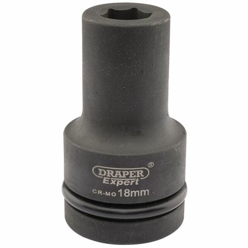 Draper Expert HI-TORQ® 6 Point Deep Impact Socket, 1 Sq. Dr., 18mm