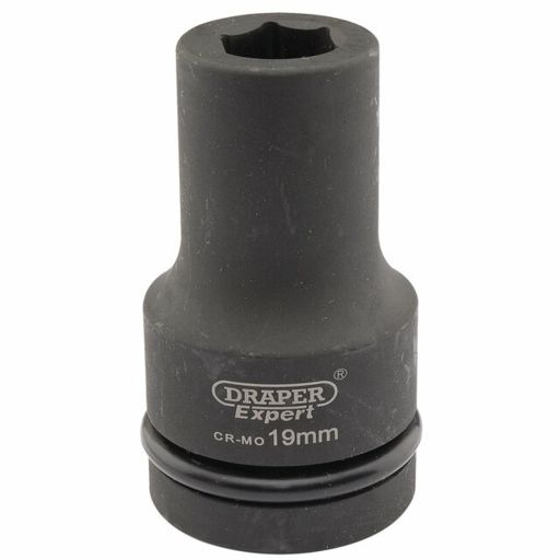 Draper Expert HI-TORQ® 6 Point Deep Impact Socket, 1 Sq. Dr., 19mm