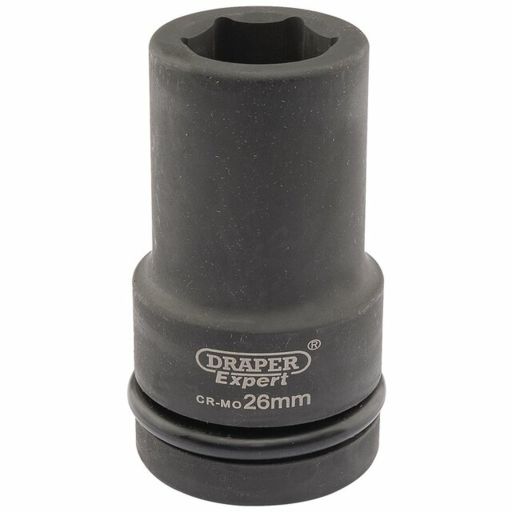 Draper Expert HI-TORQ® 6 Point Deep Impact Socket, 1 Sq. Dr., 26mm