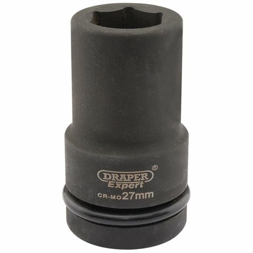 Draper Expert HI-TORQ® 6 Point Deep Impact Socket, 1 Sq. Dr., 27mm