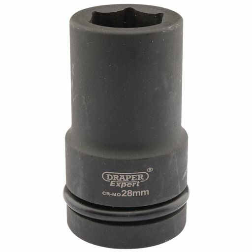 Draper Expert HI-TORQ® 6 Point Deep Impact Socket, 1 Sq. Dr., 28mm