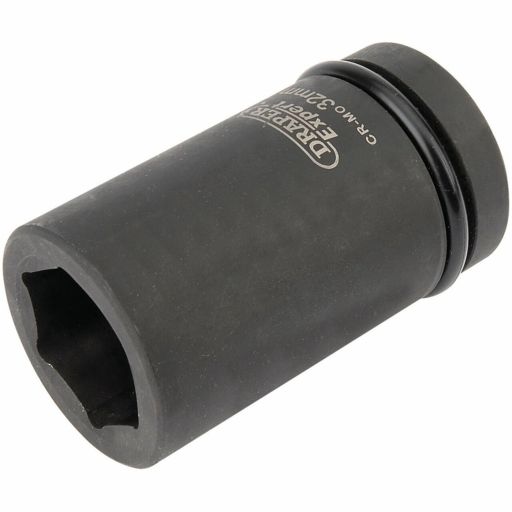 Draper Expert HI-TORQ® 6 Point Deep Impact Socket, 1 Sq. Dr., 32mm