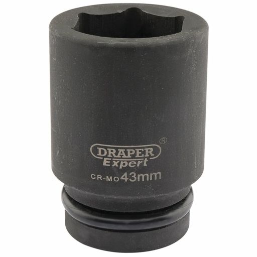 Draper Expert HI-TORQ® 6 Point Deep Impact Socket, 1 Sq. Dr., 43mm